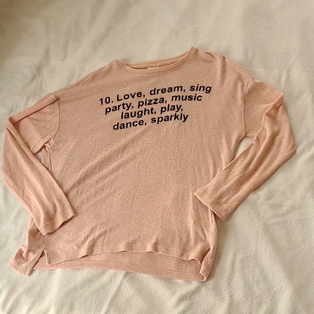 Zara kids love dream sing long sleeve sweater